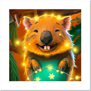 Cute Wombat Drawing Posters and Art